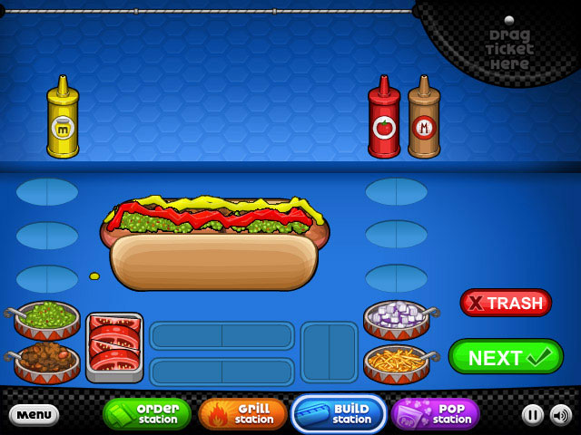 Papa's Hot Doggeria, Screenshots