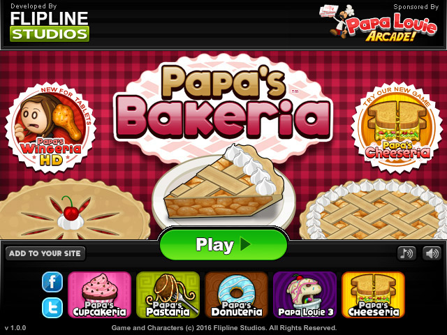 Papa's Bakeria  Play Papa's Bakeria on