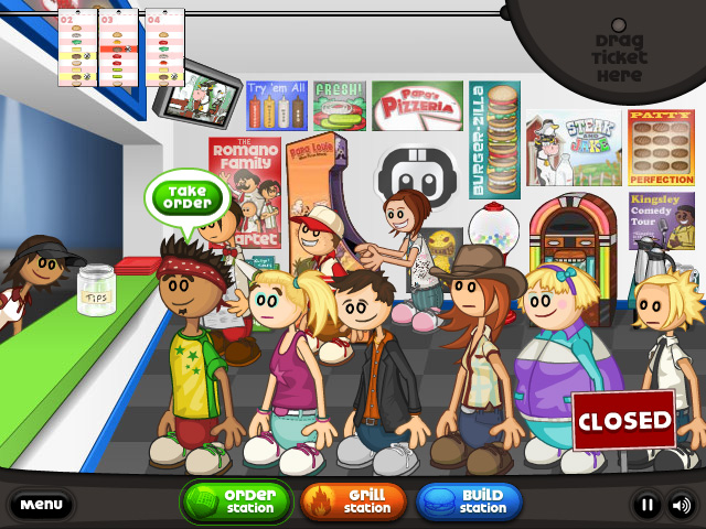 Papa's Burgeria - Play Online on Snokido