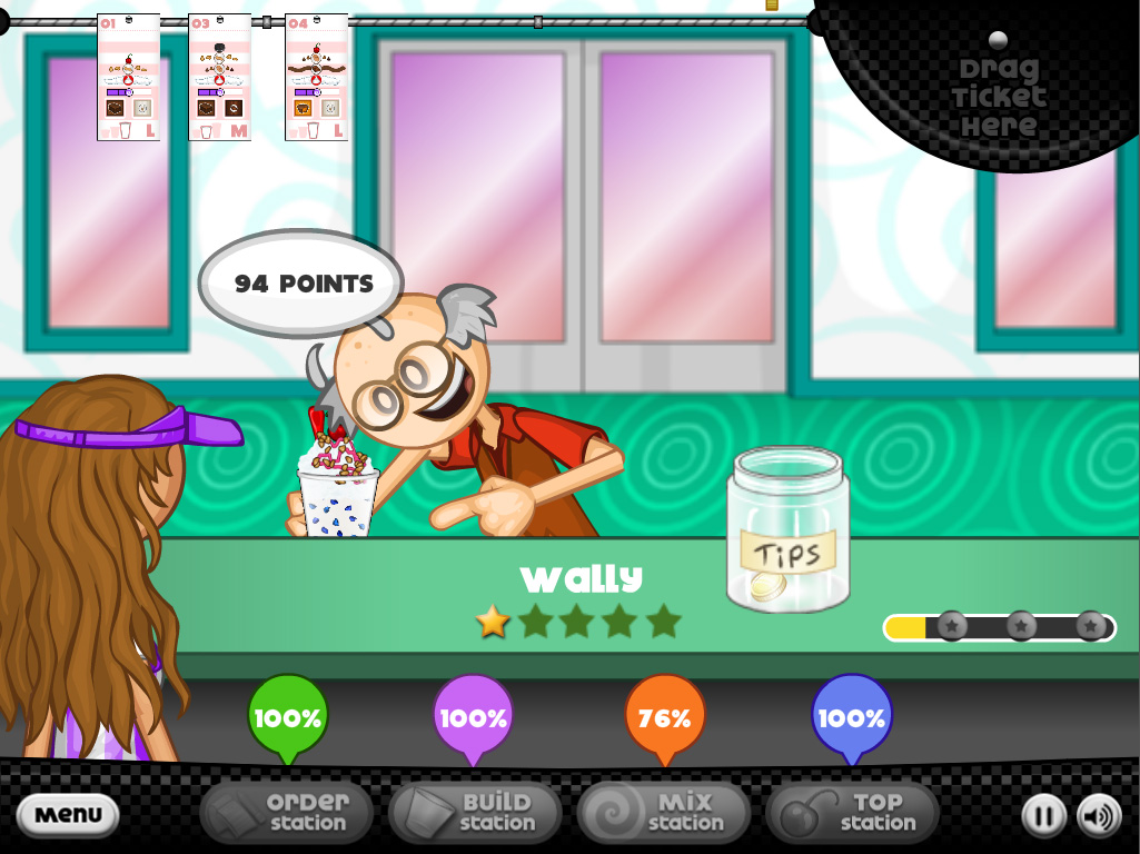 Papa's Freezeria HD (Ipads/Tablets) - Papa Louie As A Customer! 