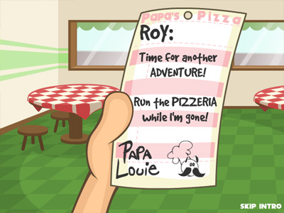 playing papa's pizzeria for the first time 