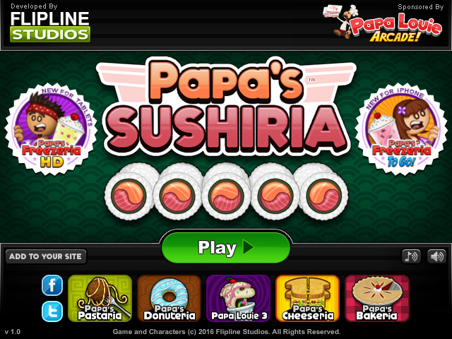 Flipline Studios - Papa's Sushiria is HERE!!! Play it now: http