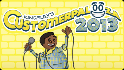 Kingsley's Customerpalooza 2018, Free Flash Game, Flipline Studios